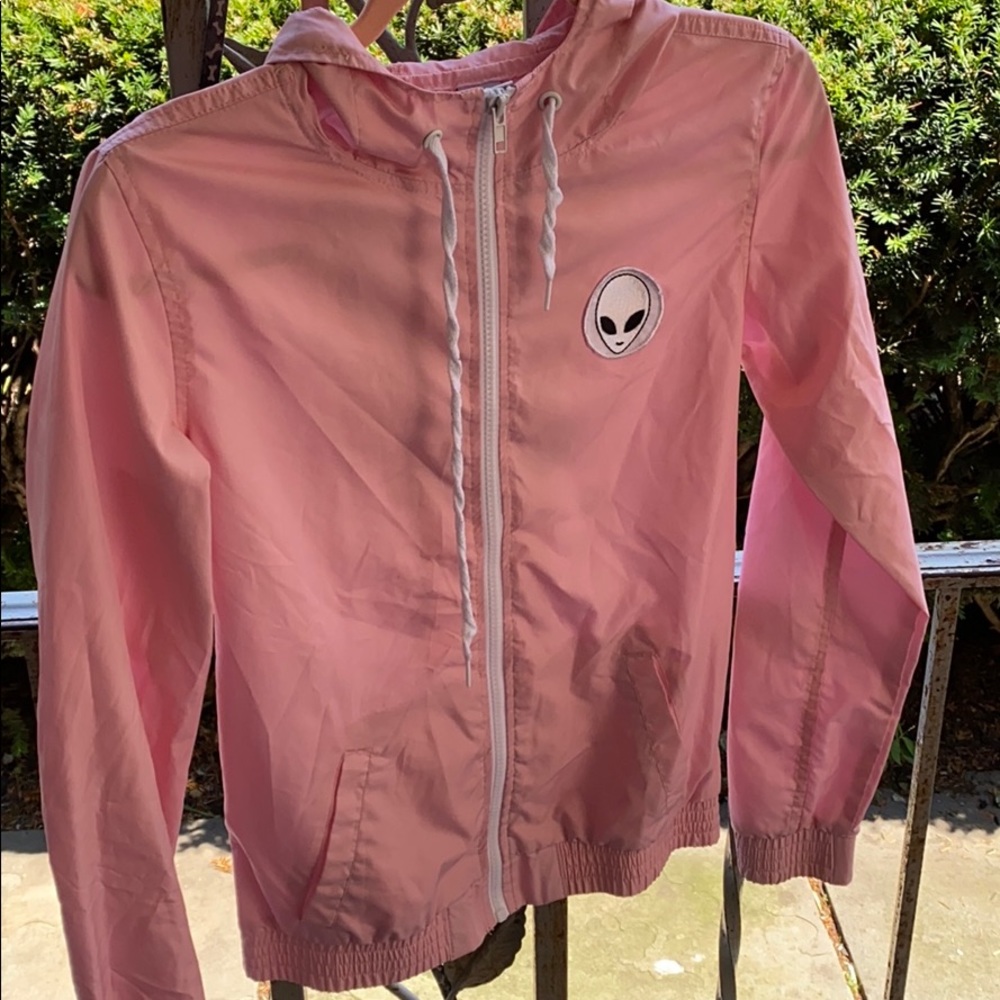 Light pink windbreaker zip up